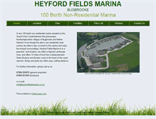 Tablet Screenshot of heyfordfieldsmarina.co.uk